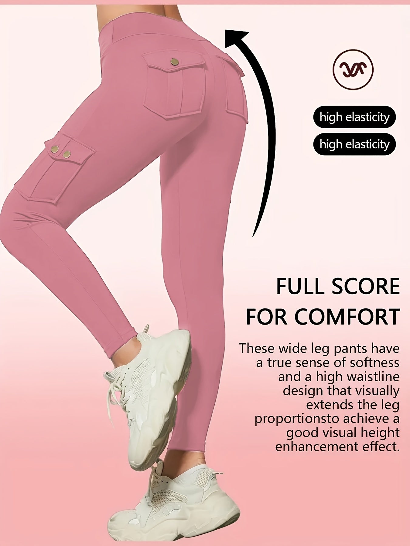 3-Pack Women'S High-Waisted Compression Leggings with Pockets, Suitable for All Seasons, Elastic Running And Sports Leggings, Button Design, Solid Colors (Black, Sky Blue, Gray, Pink, Red), Practical Flap Pockets, Comfortable Fabric