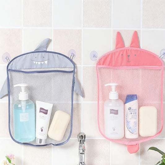 2-Pack Mesh Shower Caddy Bags - Drainable Suction-Cup Storage – main product image
