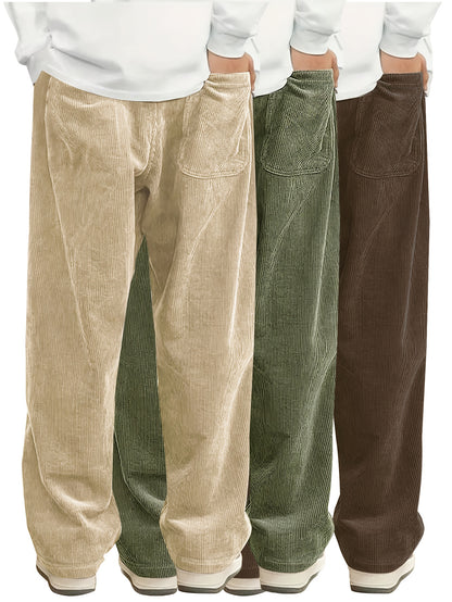 Men's Black+Black+Brown Pants - product view 31