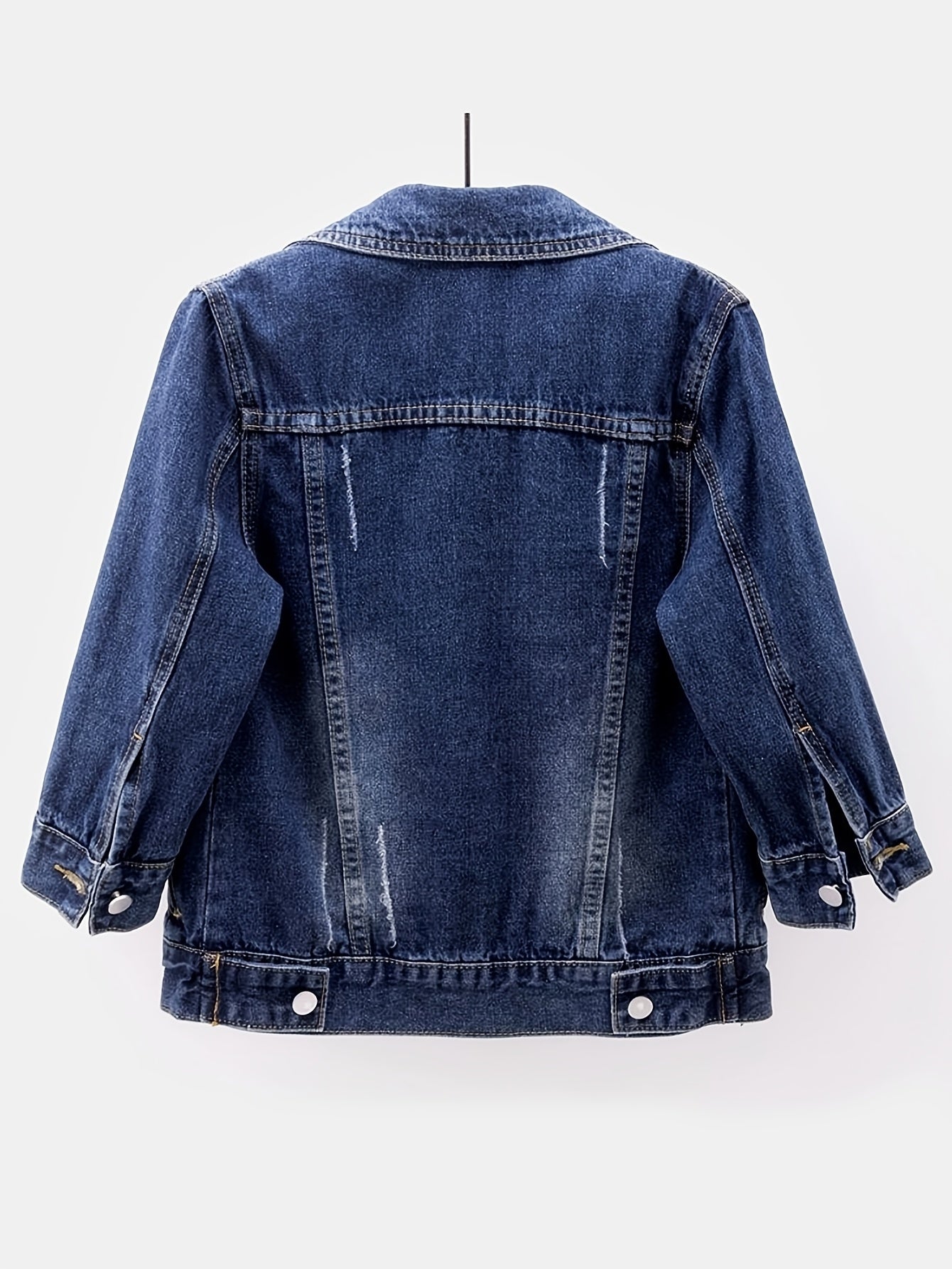 Women'S Vintage Wash Cropped Denim Jacket- Slim Fit Non-See-Through Buttons-Up Coat, Casual Everyday Denim Jacket for Spring/Fall Layering - Perfect for Jeans, Dresses & Skirts, Quality Button Details, Fall Fashion, Durable Fabric, Fall Clothing