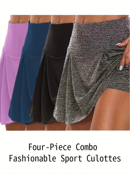 Women's Black+Red+Gray+Blue Shorts - product view 5