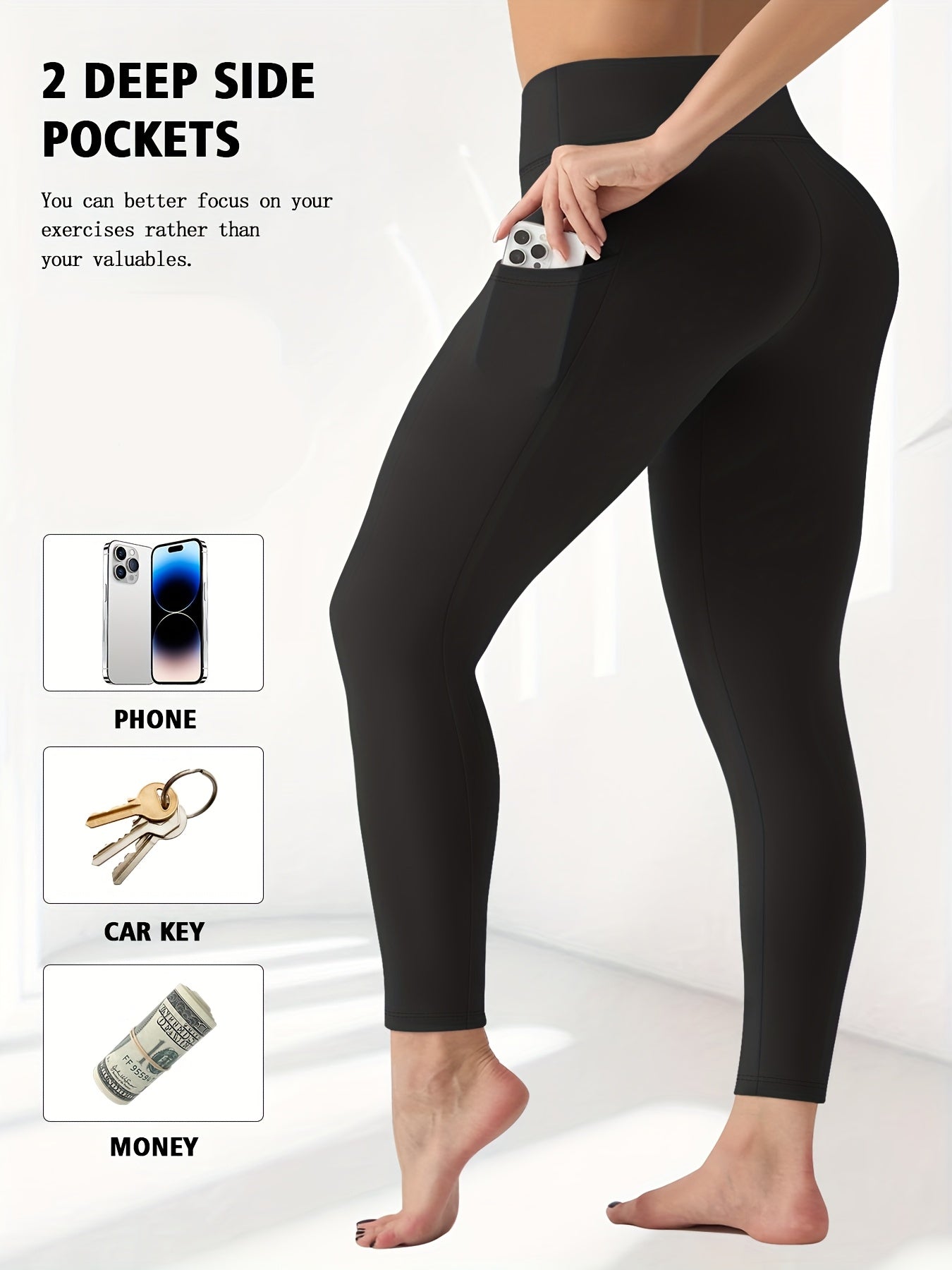 Women's Black Leggings - product view 18