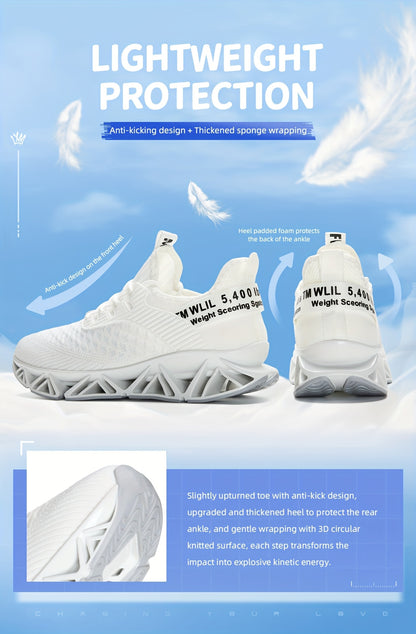 [Lightweight Running Shoes] Men Lightweight Breathable Running Shoes - Non-Slip All-Season Fitness Sneakers, Lace-Up Design Black - Wear-Resistant And Durable Training Shoes, Comfortable Casual Shoes, A Must-Have For Fitness Enthusiasts