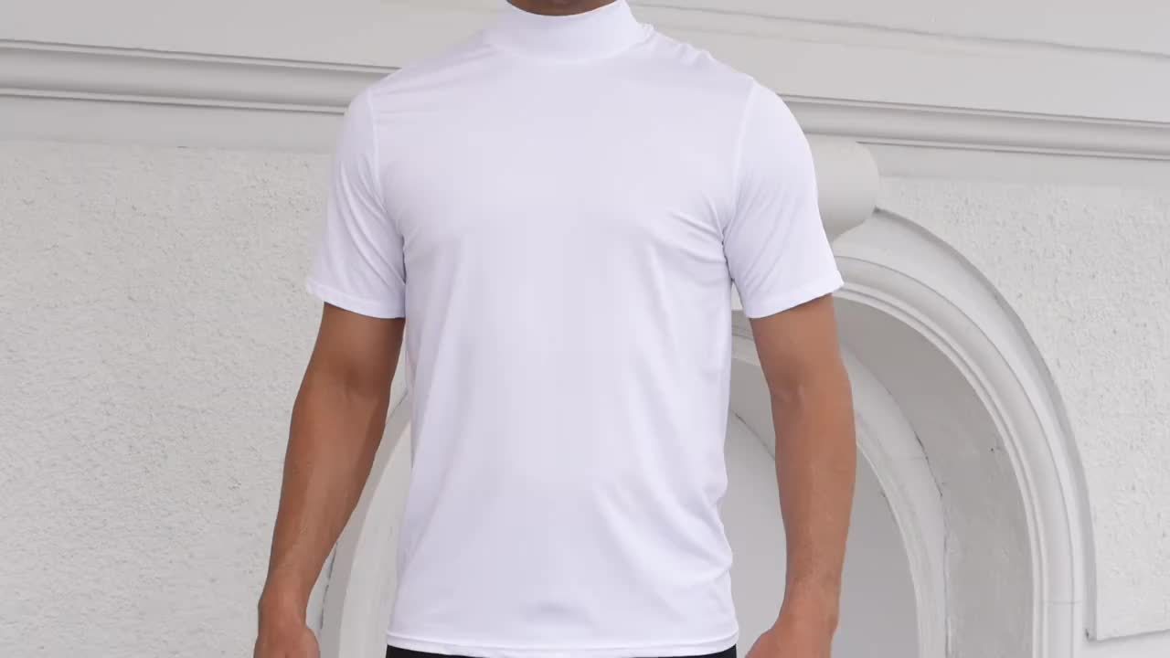 5pcs Men's Breathable Slim Fit T-Shirts - Moisture Wicking, Stretchy Crewneck for Gym/Running/Cycling (Solid Colors) - Athletic & Casual Wear