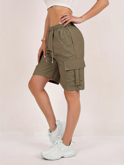 3pcs - American Retro Women's Shorts - Casual Beach Pants - Fitted Straight And Wide-leg Shorts for Women, with Adjustable Drawstring Waistband And Machine-washable Fabric, Perfect for Summer Casual Wear