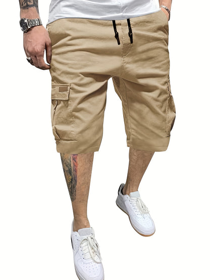 EXARUS Men'S Lightweight Quick-Dry Fishing And Hiking Shorts with Expandable Waist, 2pcs Set for Outdoor Casual Wear