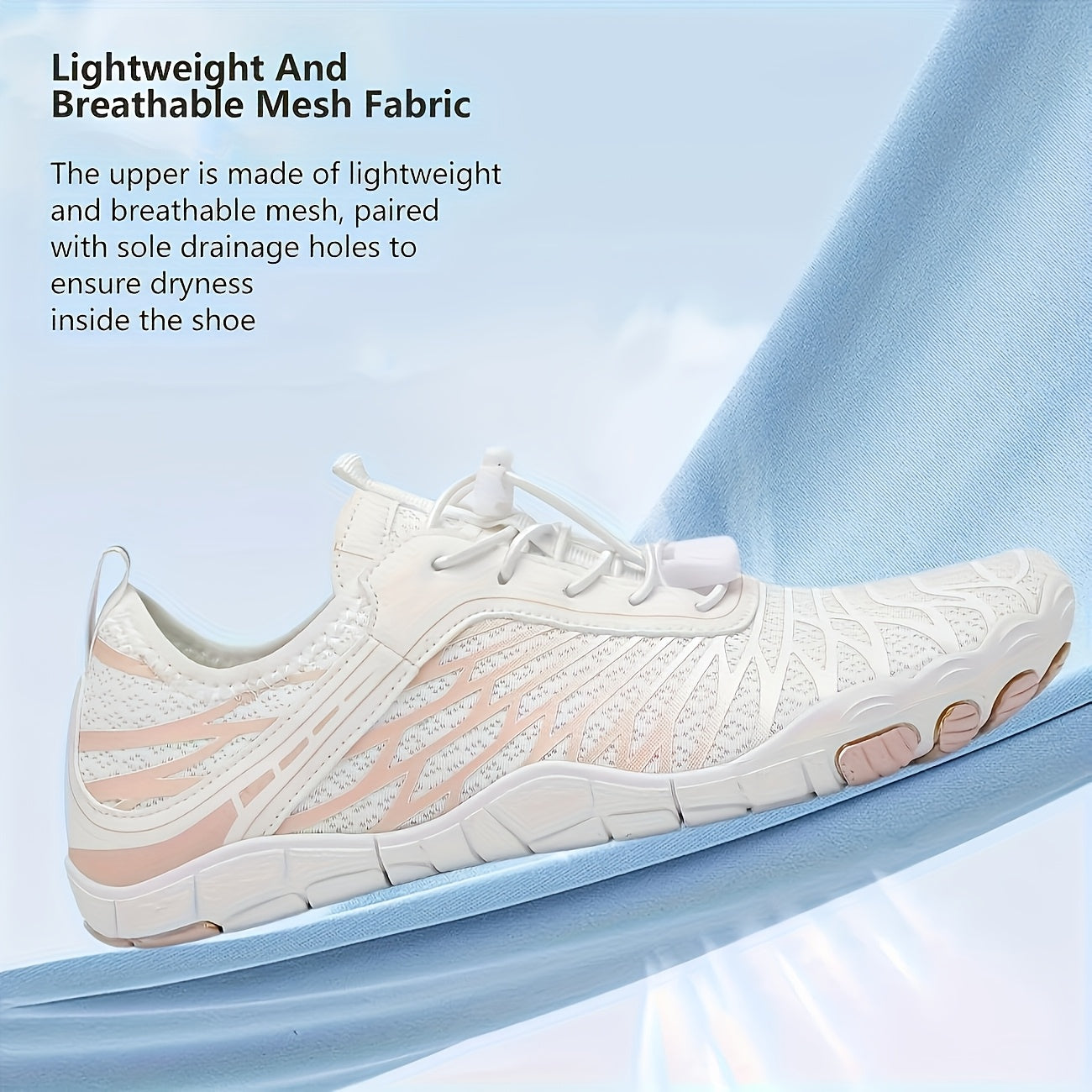 Outdoor Barefoot Shoes for Women Trail Running Breathable & Wide Toe Barefoot Footwear Sneakers, Women Shoes, White Shoes