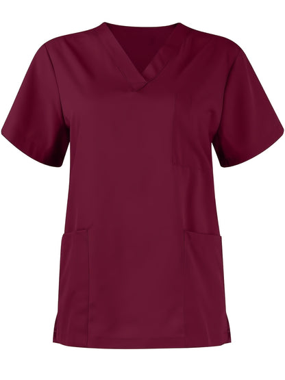 [Breathable Scrubs Set] Scrubs Top And Pants Unisex Breathable Quick Drying Scrubs Uniform Women And Man Scrubs Set V-Neck Top T-Shirt And Tapered Leg Jogger With Drawstring Nursing Uniforms Set Suitable For Pet Hospitals, Dental Clinics, Nursing Work, Et