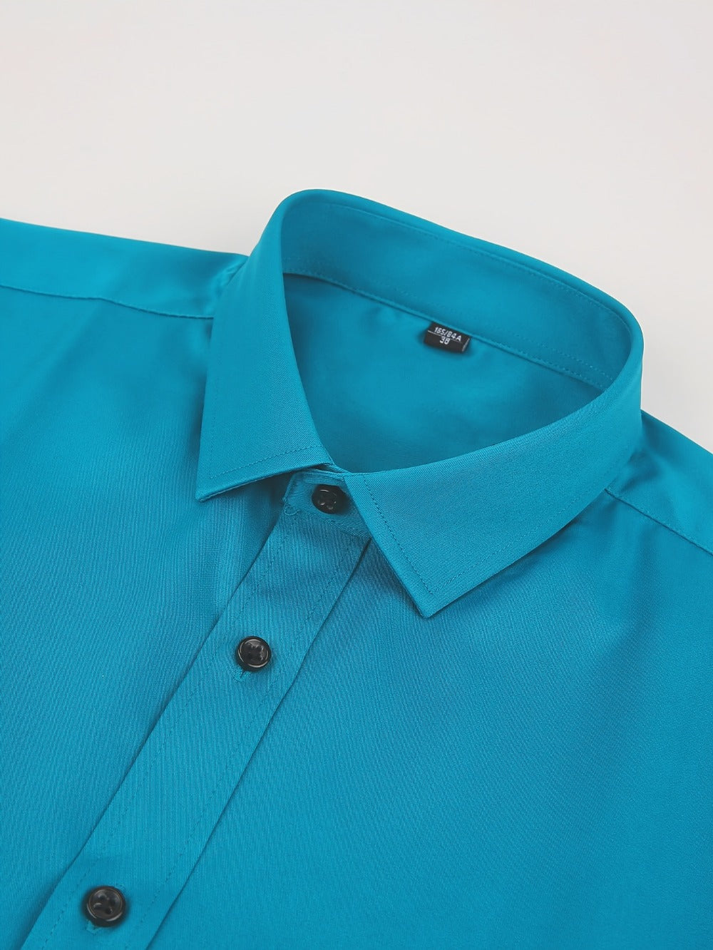 Men's Solid Color Dress Shirt - Classic Neck Short Sleeve 528165