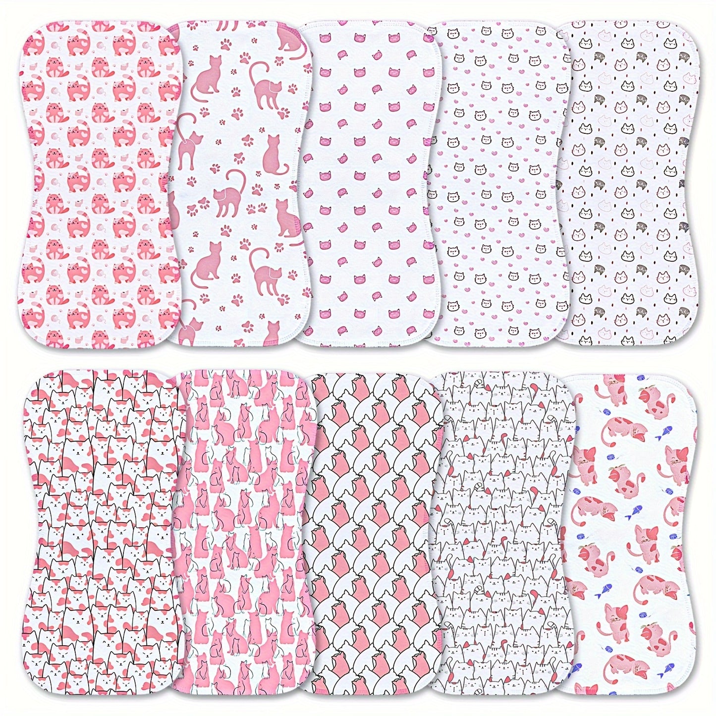 10pcs Burp Cloths for Baby Boys And Girls - Baby Burp Cloth, Baby Washcloths, Burp Rags, Large Neutral Burp Clothes for Newborn