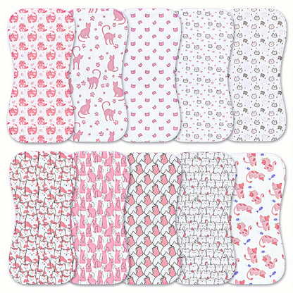 10pcs Burp Cloths for Baby Boys And Girls - Baby Burp Cloth, Baby Washcloths, Burp Rags, Large Neutral Burp Clothes for Newborn
