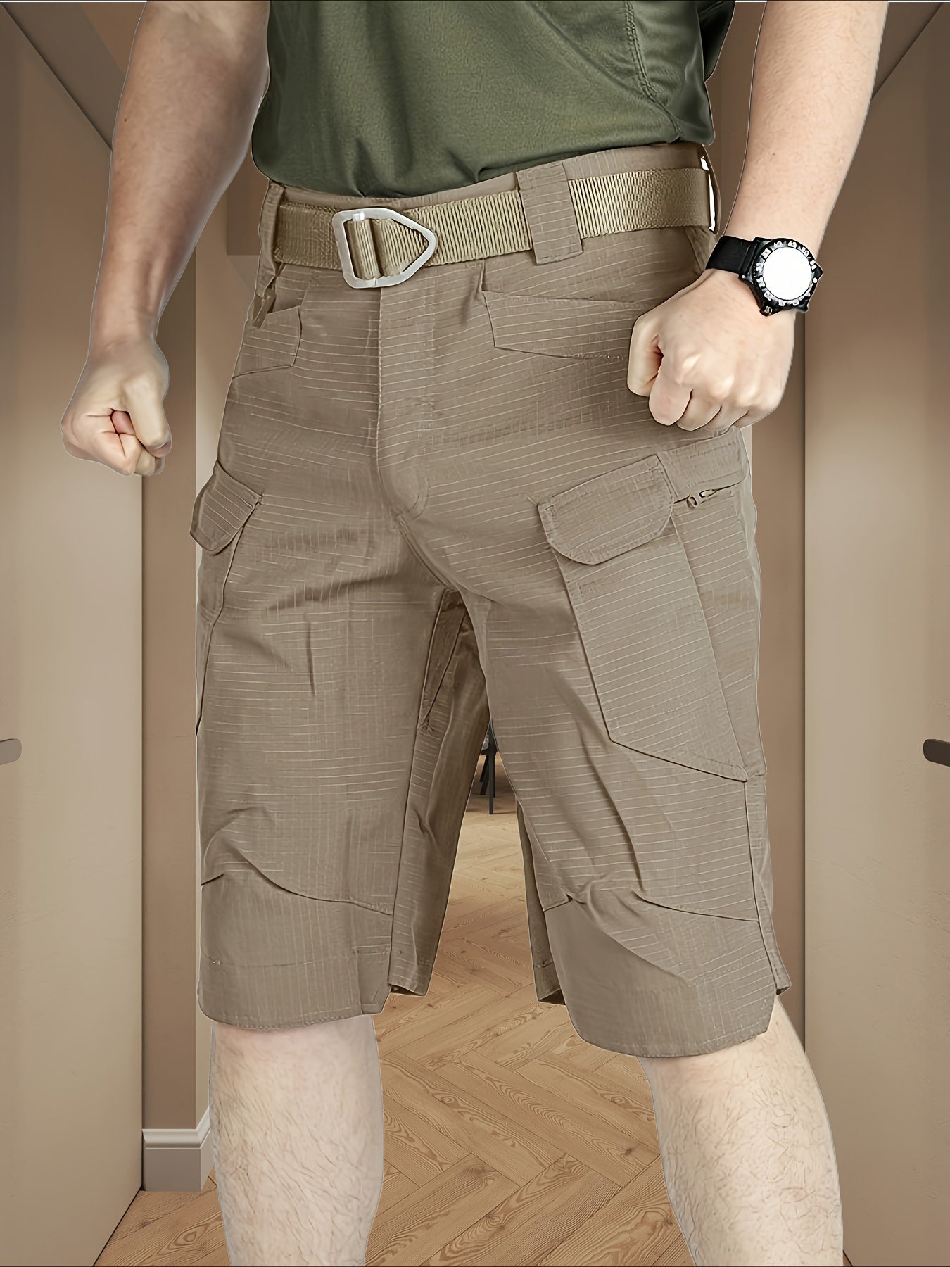 Men's Black+gray Shorts - product view 2