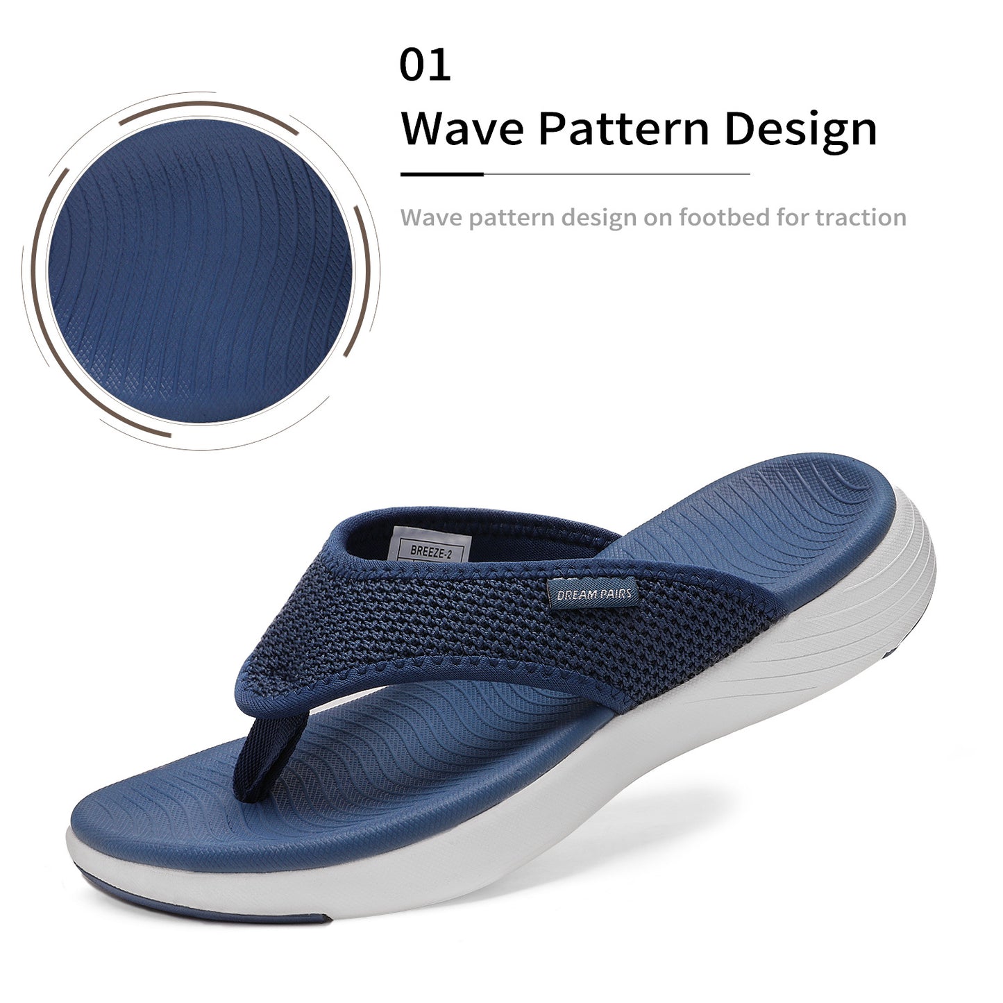 Womens Sandals - Comfortable Soft Sole Slides - Stylish Summer Beach Wear for Vacation, Poolside, Outdoor - Quick-Dry, Breathable - Women's Support Flip Flops Comfortable Thong Sandals