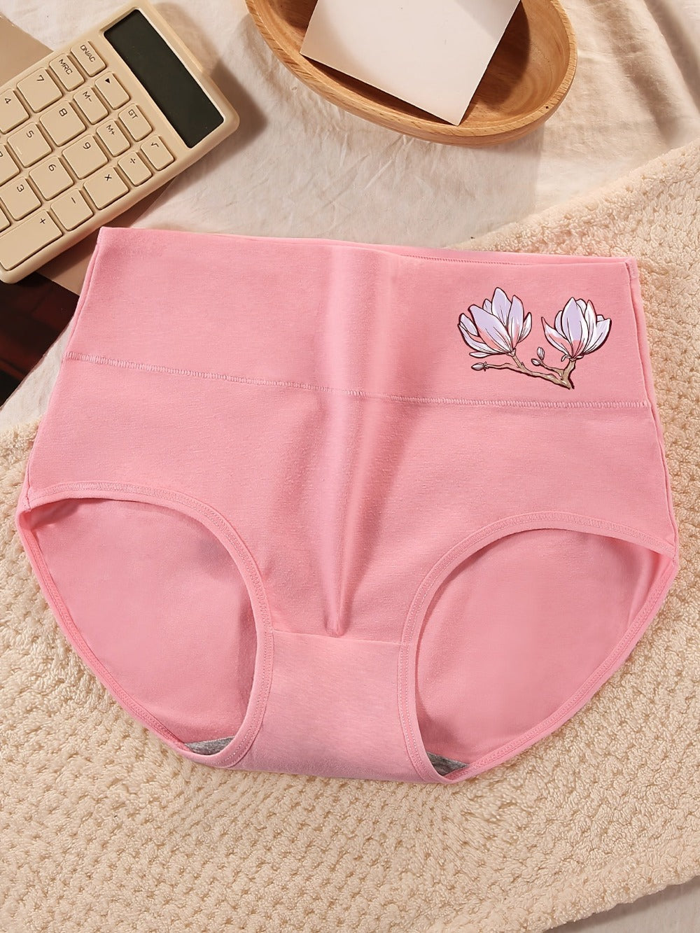 Women's 5-Pack High-Waist Briefs - Floral Everyday Comfort - Mixed colors Style 117