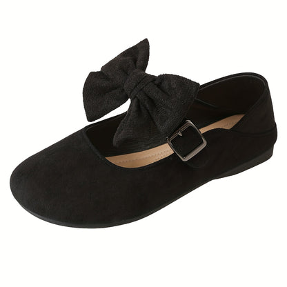Old Beijing Cloth Shoes Mother'S Shoes New Genuine Metal Buckle Bow Single Shoes Black Work Shoes Soft Sole Comfortable Work Shopping Shoes, Women Shoes