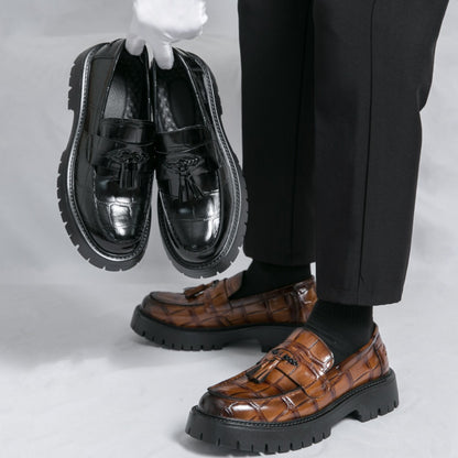 Men's Loafers & Slip-Ons - Platform Sole & Tassel Detail 268965