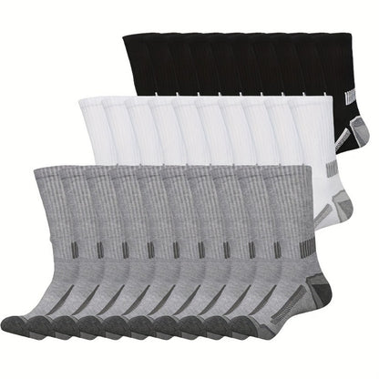 Men's Colorblock Crew Socks - 40-Pair Pack
