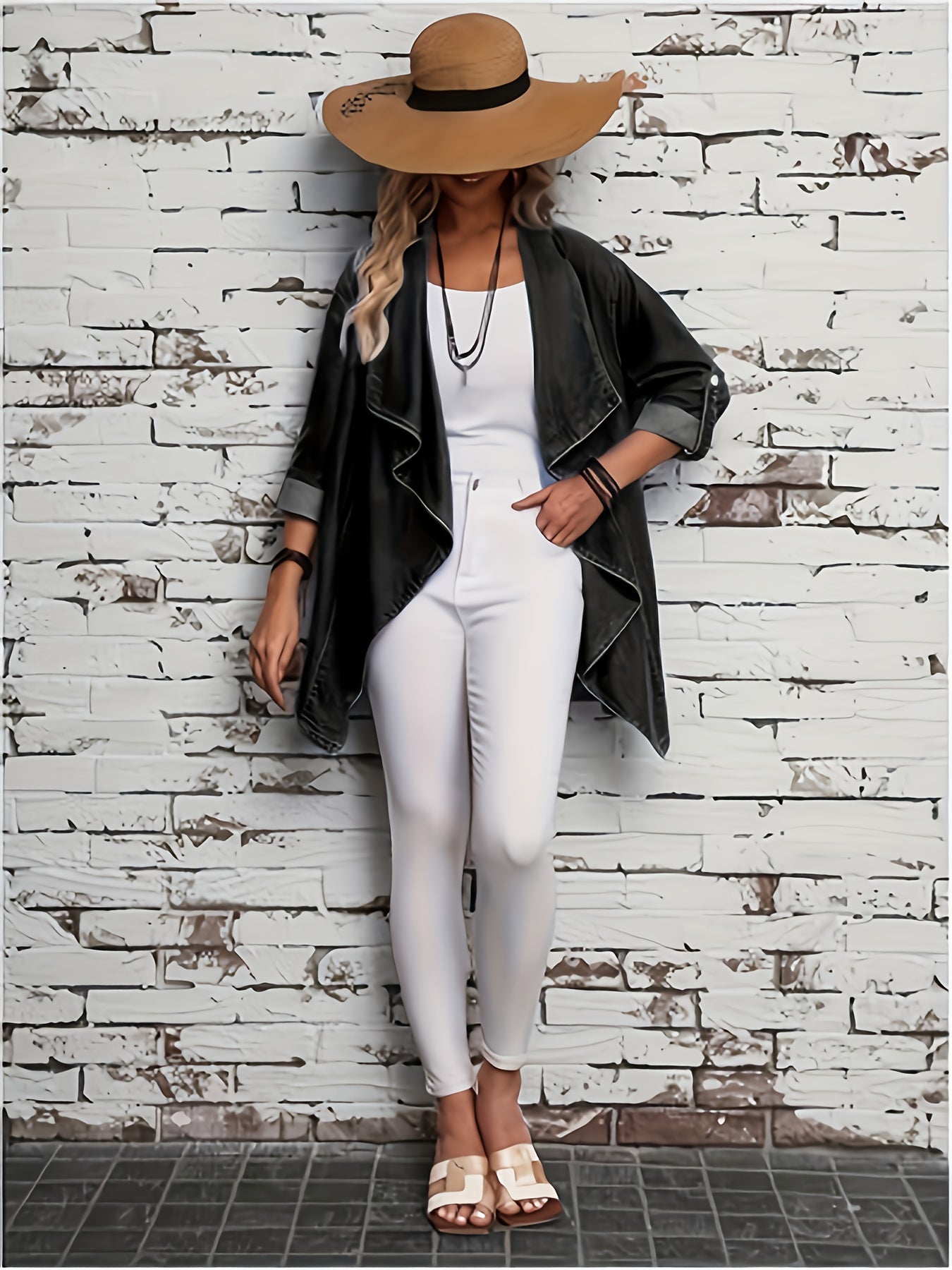 Elegant Denim Jacket That Can Roll Up Sleeves