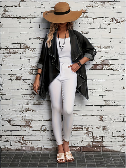 Elegant Denim Jacket That Can Roll Up Sleeves