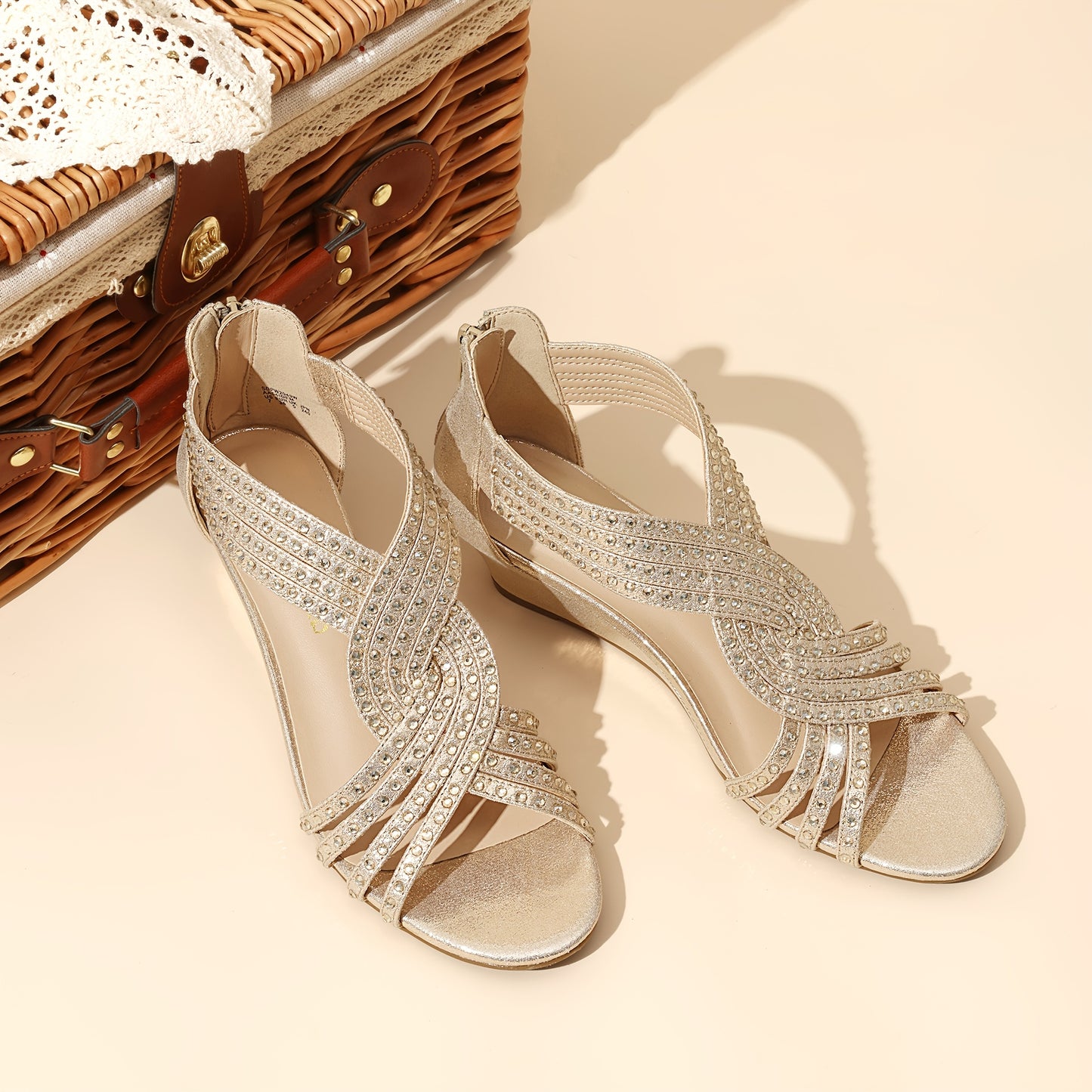 Womens Open Toe Espadrilles Dressy Platform Sandals Slip on Elastic Ankle Strap Wedges Sandals Stylish and Comfortable and Fashion Shoes Fashion Outdoor Shoes Quick On and Off Suitable for Different Occasions, Women Shoes