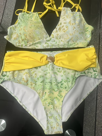 Women'S Swimsuit Swimwear Beach Suit Swimsuit Summer Beach Holiday Travel Fashion Elegant And Exquisite Two-Piece Swimsuit Suit