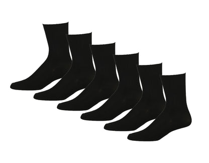 6 PAIRS MEN'S DRESS SOCKS IN BLACK