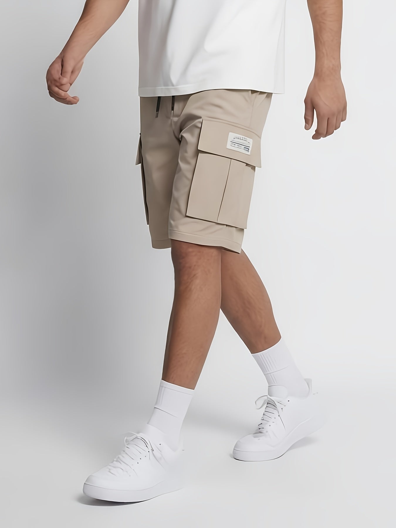 3-Pack Men'S Cargo Shorts, Solid Color Camouflage Series, Casual Athletic Shorts - Multi-Pocket Ripstop, Adjustable Waist (Black, Gray, Khaki) - Outdoor & Travel