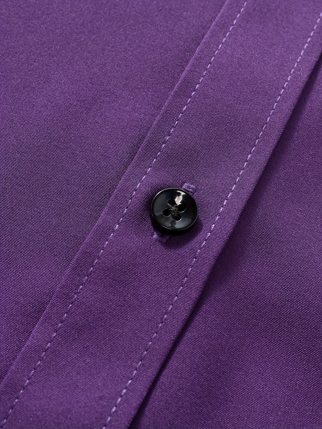 Men'S Henley Collar Long Sleeve Shirt | Casual, All-season, Solid Color, Regular Fit, Button Details, Woven Fabric