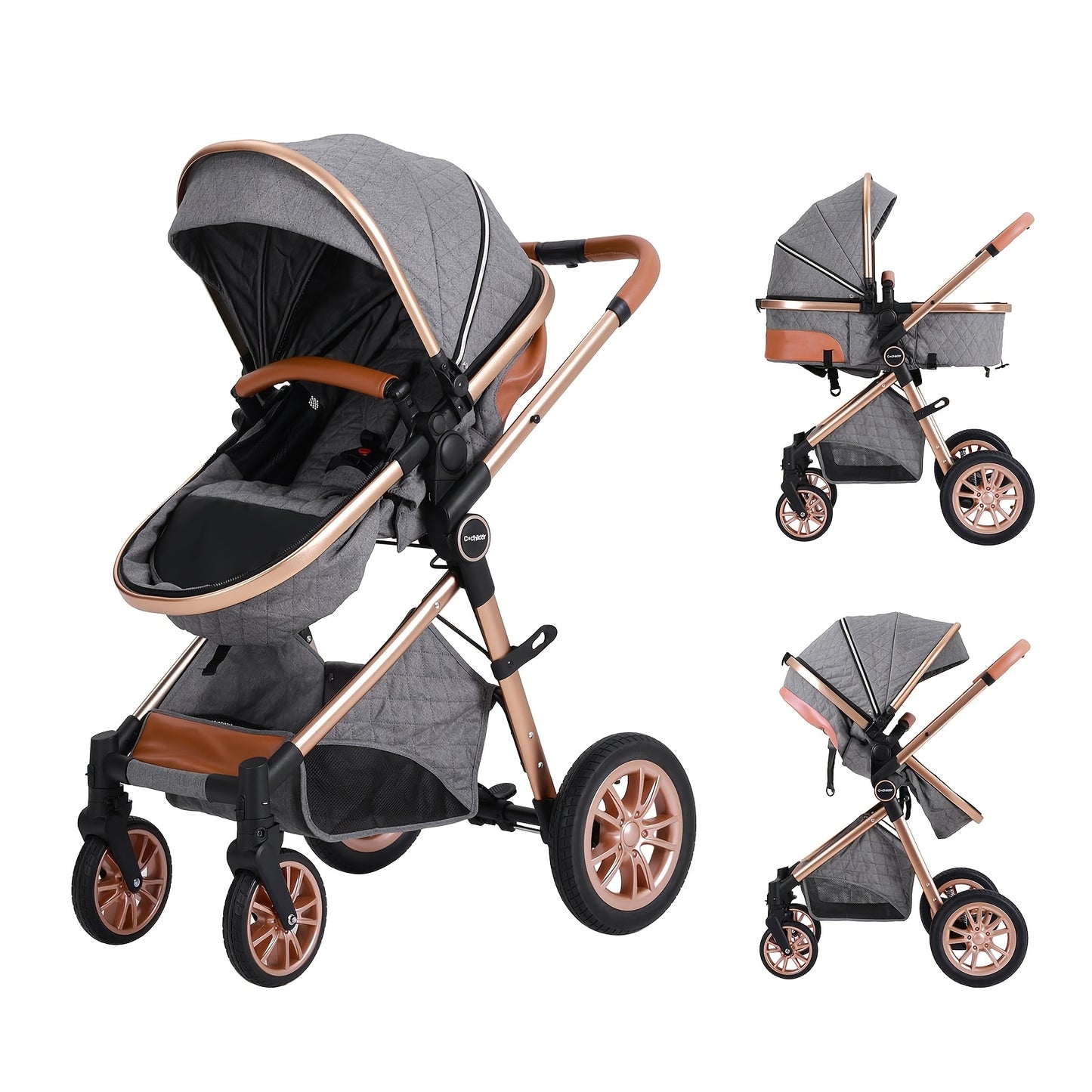 Baby Stroller - Foldable Reversible Adjustable Travel