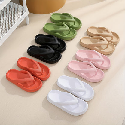 Single Hue EVA Sandals | Easy Soft Bottom Non-Skid Footwear | Indoor/Outdoor Holiday Beach Footwear, Women Shoes