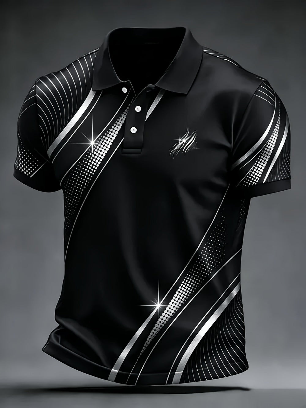 Men's Graphic Print Shirt - Collared Short Sleeve 605541