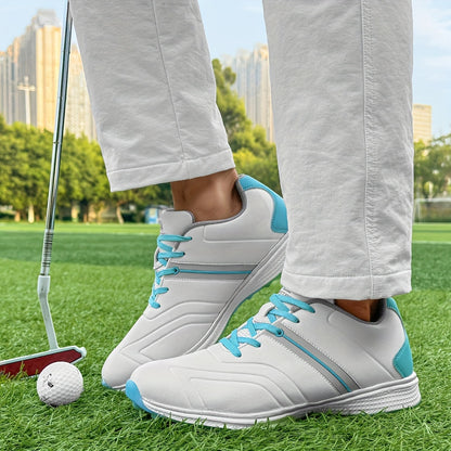 [Stylish] Thestron Women'S Golf Shoes - Non-Slip, Lightweight, Comfortable Training Sneakers with Textured Grip, Pink & White Design, Sizes 35-43 for Enhanced Performance on the Course, Sports Sneakers | Modern Golf Shoes | Fabric Lined Interior