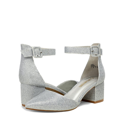 Women's Mid Heel Ankle Strap Closed Toe Chunky Wedding Pumps Shoes ANNEE Heels Pumps Closed Toe Block Chunky Shoes Closed Toe Heels for Women Pointed Toe Heels Mid Block Chunky Women Pumps with Ankle Strap