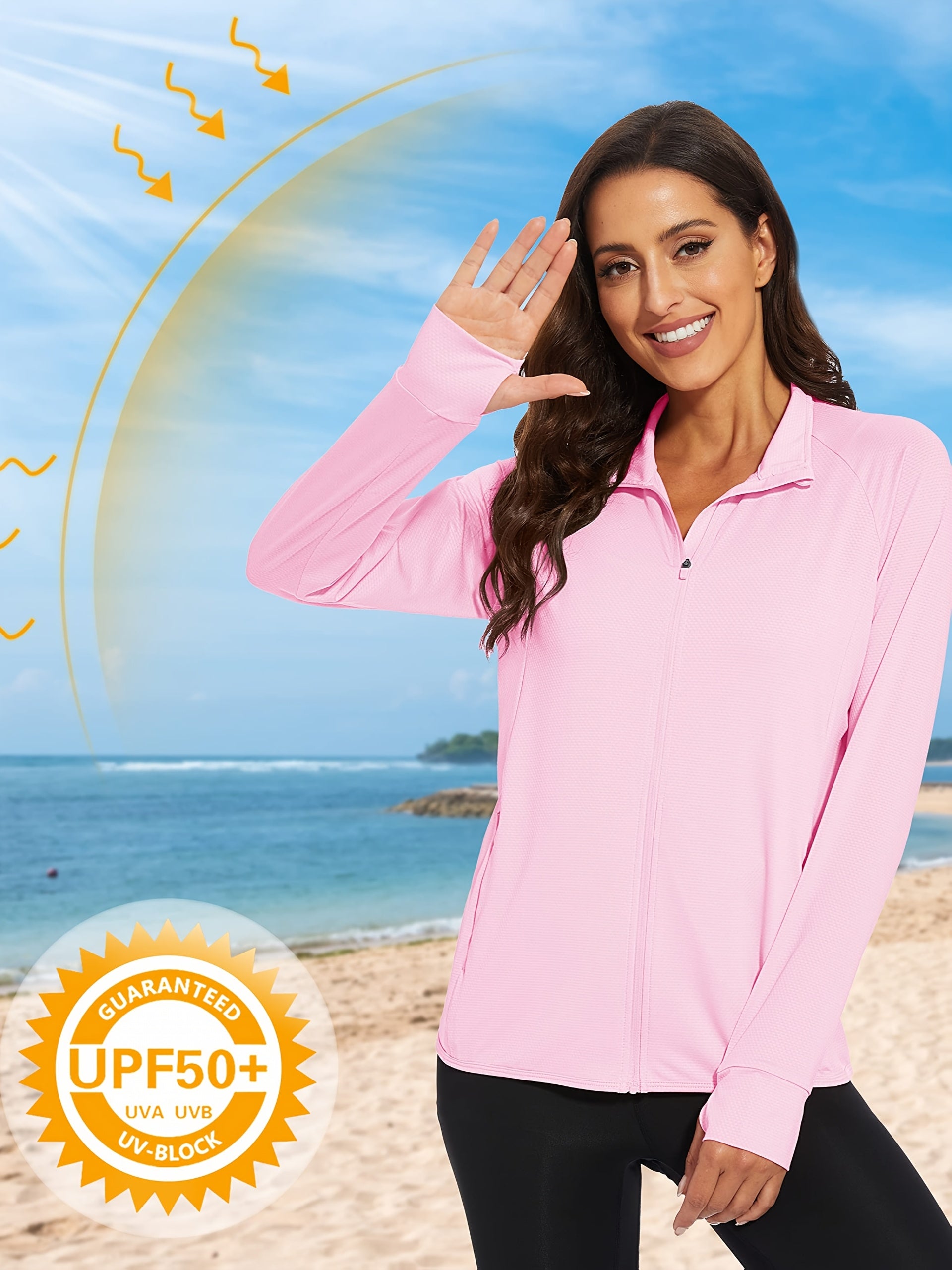 Women's Pink Lace Zip-Up Long-Sleeve Jacket - product view 13