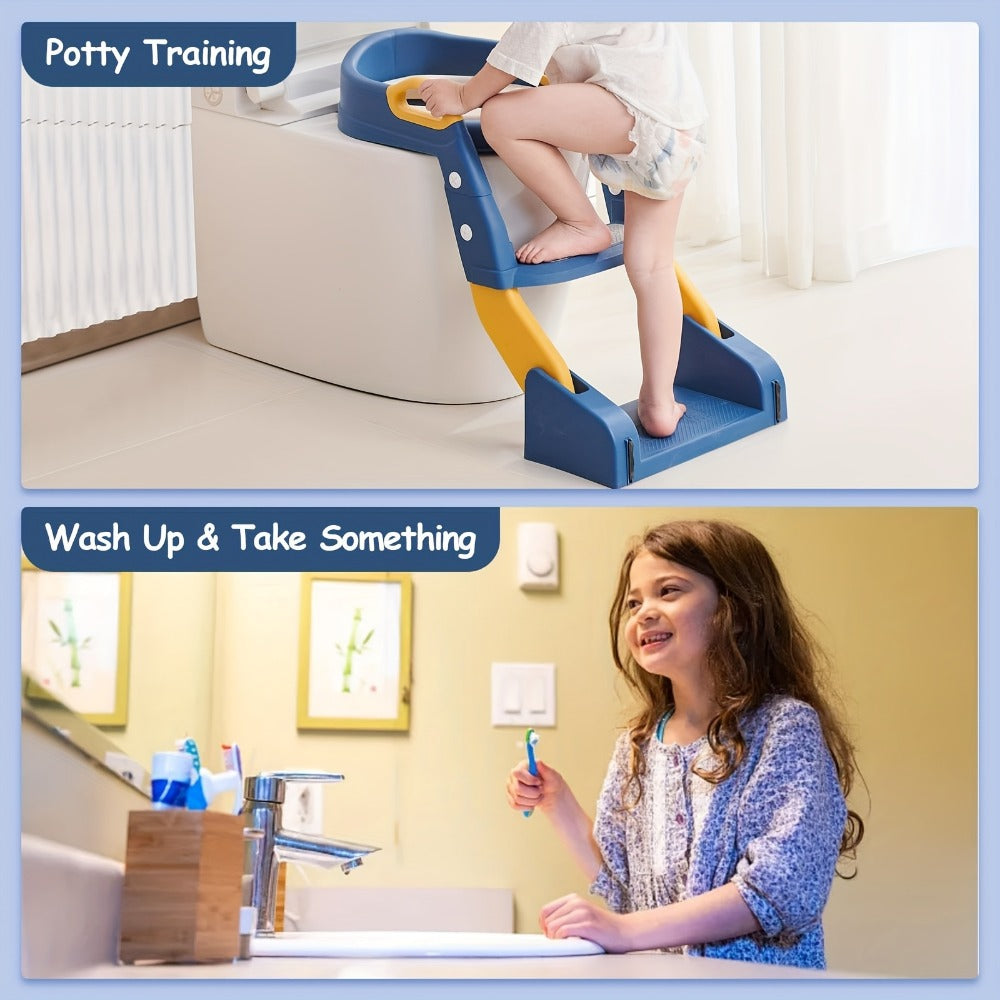 Potty Training Seat - Foldable Adjustable Toilet Step