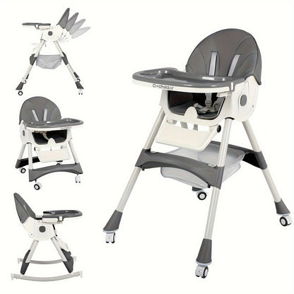 Multi-Functional Dining Chair, Outdoor Dining Chairs, Switchable in Multiple Forms, Adjustable Backrest in Multiple Levels, Five-Point Seat Belt, Portable And Foldable - Perfect for Outdoor Travel And Holiday Gift Giving