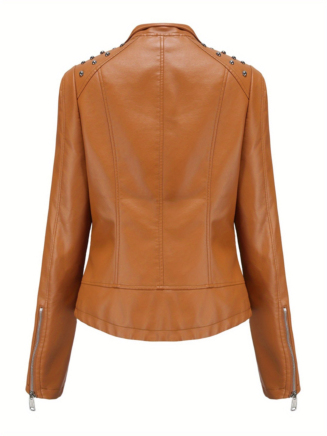 Women'S Beaded Jacket Women Long Sleeve Fashion Jacket Lapel Biker Clothing