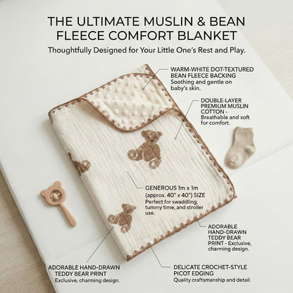 Swaddle Blanket - Muslin Cotton Soft Double