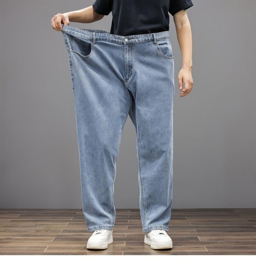 Men's Relaxed Fit Jeans - Classic Wash Clean Finish Travel