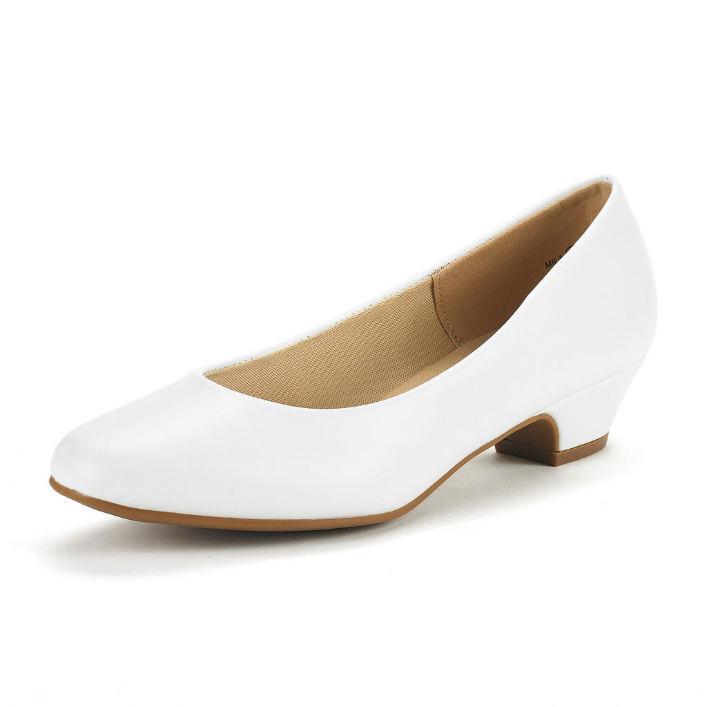 Women's Elegant Low Chunky Heel Pump Shoes Supreme Comfort Low Chunky Block Heels Women's Pumps Dress Shoes for Wedding Party Office Women Formal Shoes