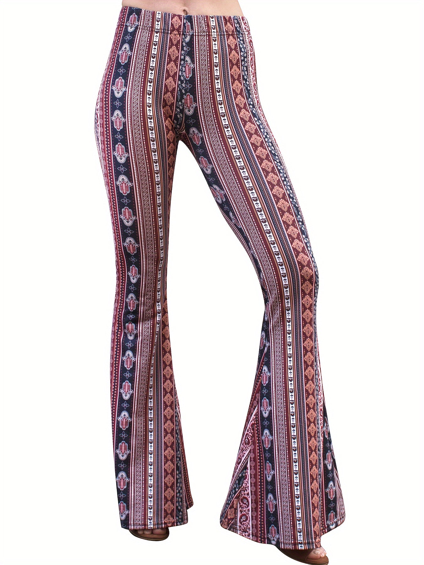 ZAFUL Women'S High-Waisted Cut-Out Trousers Ladder Bootcut Textured Flare Trousers Wide-Leg Evening Pants