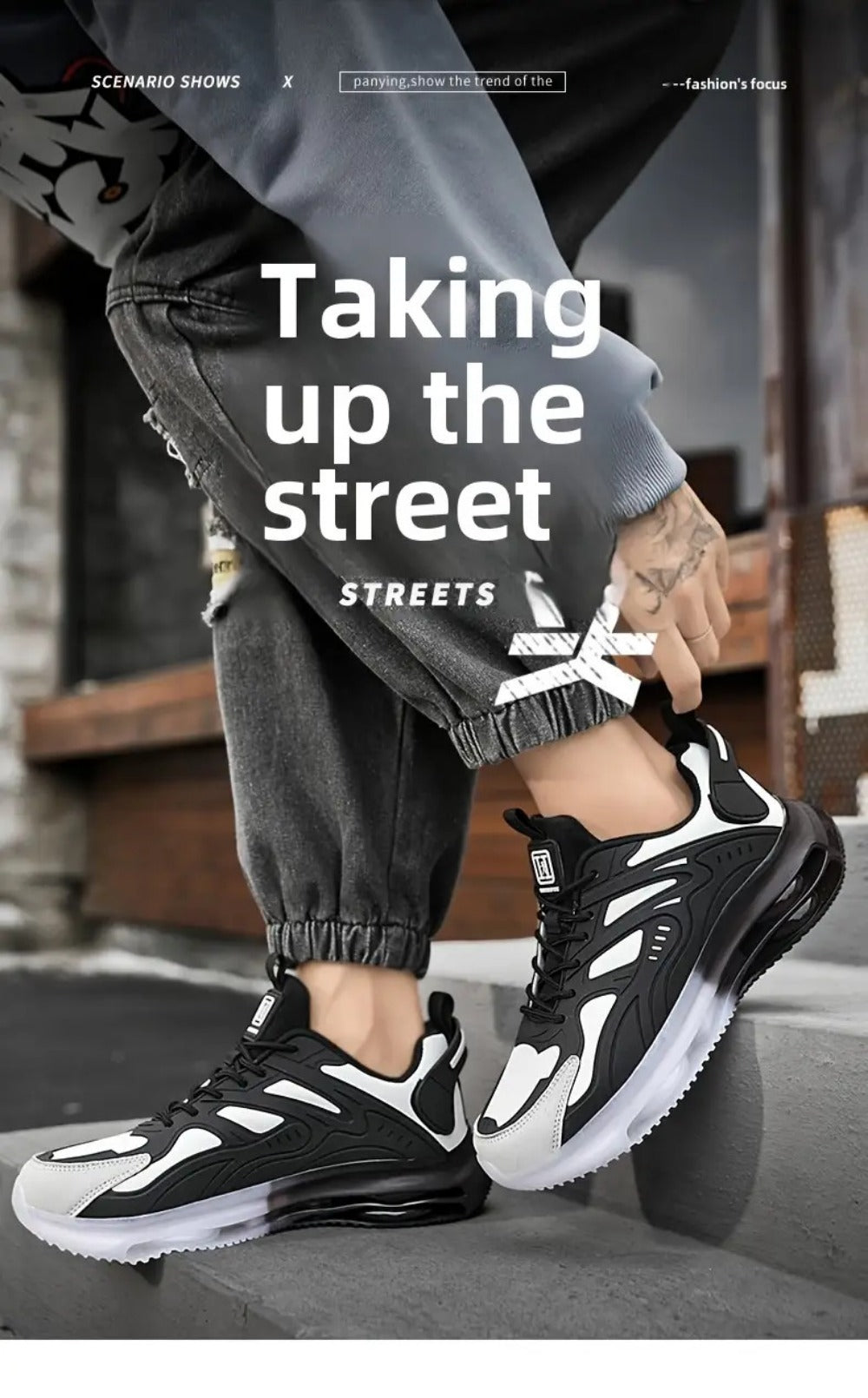 Men's Walking Shoes - Lightweight Design & Cushioned Support