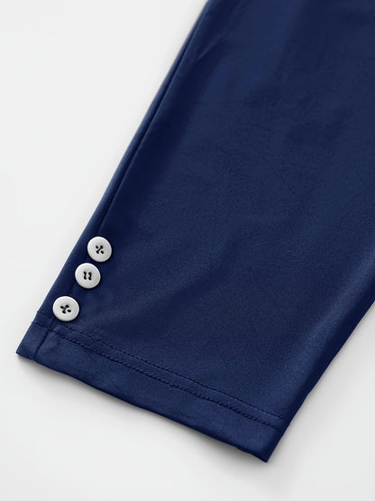 Women's White+Green+Light Blue+Black High-Waist Leggings - product view 16