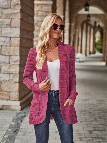 [Orientation] Elegant Orientation + Fashionable Loose Casual Solid Color Thread Pocket Splicing Long Sleeve Blouse