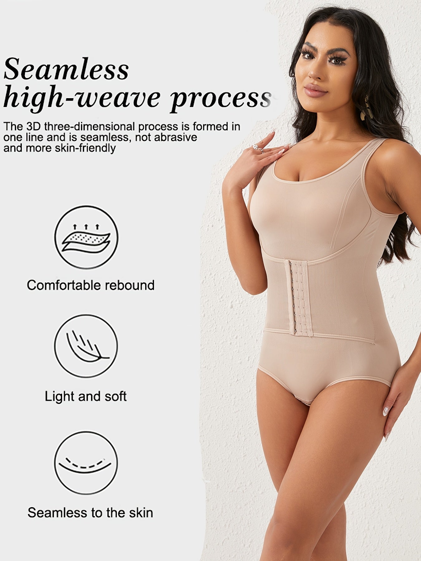 Bodysuit for Women with Firm Tummy Control - Features Include Seamless Butt Lifting, Snap Crotch, Body, And Postpartum Shapewear