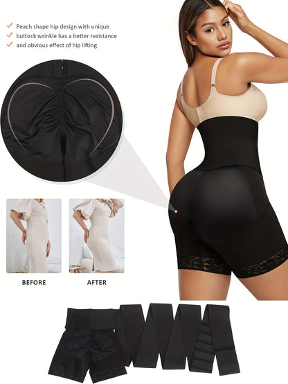 2-in-1 Women' Tummy Trimmer & Waist Trainer Shapewear Suitable for Tummy Control, Postpartum,, Body Shaper Bodysuit, Hand Washable, No Chest Pads, Medium Underwear for Gym, Casual Attire