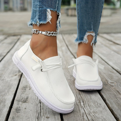 [Sneakers] Ceduoouo Women'S Casual Slide Bushing Skateboard Sneaker, Solid Color, Non-Slip Slip Mat, Four Seasons Comfortable, Fabric Upper And Inner, Breathable Insole