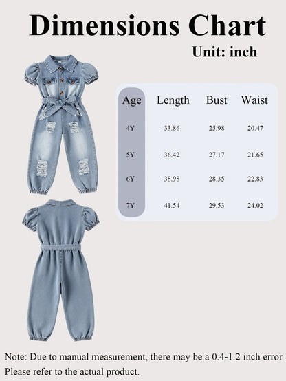 Girls Outfit Set - Denim-Look Long Sleeve Style 63429