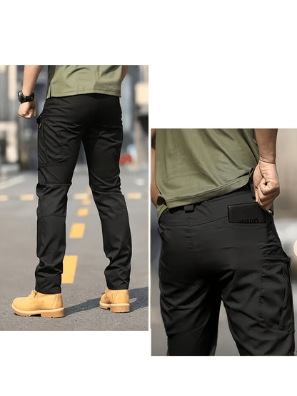 Men's Tactical Cargo Pants with Multi-Pocket Design (Includes A Belt)- Durable Quick-Dry Outdoor Hiking, Camping, Workwear & Travel Pants - Straight-Leg Regular Fit Casual Tactical Gear, Camping Essentials, Breathable Material, Adventure
