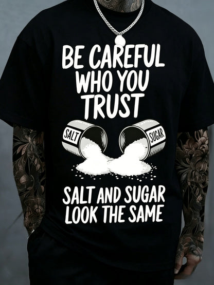 Men's Graphic T-Shirt - Round Neck Short Sleeve Travel Style